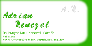 adrian menczel business card